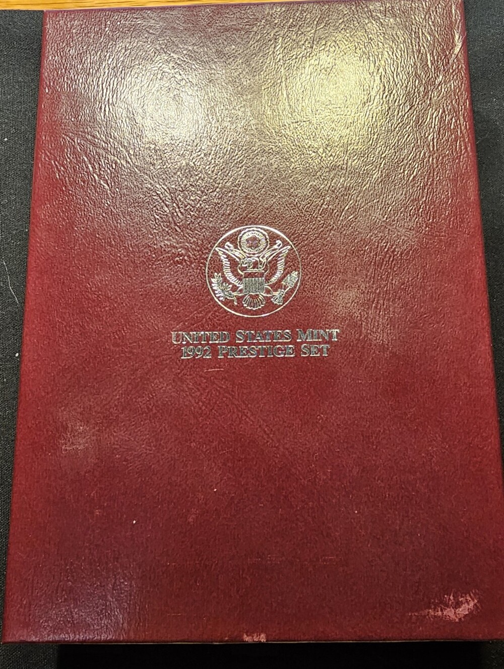 1992-S United States Proof Prestige Set Presentation Case - Burgundy